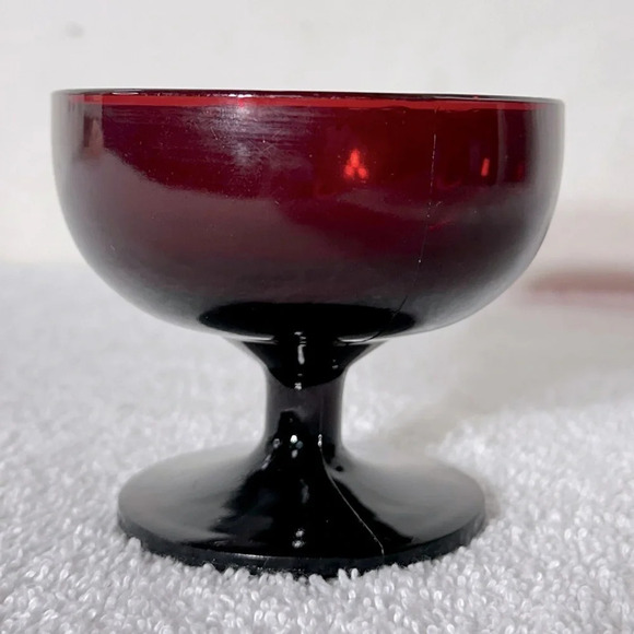 Vintage Anchor Hocking Royal Ruby Sherbet  Depression Glass Mint - Picture 3 of 11